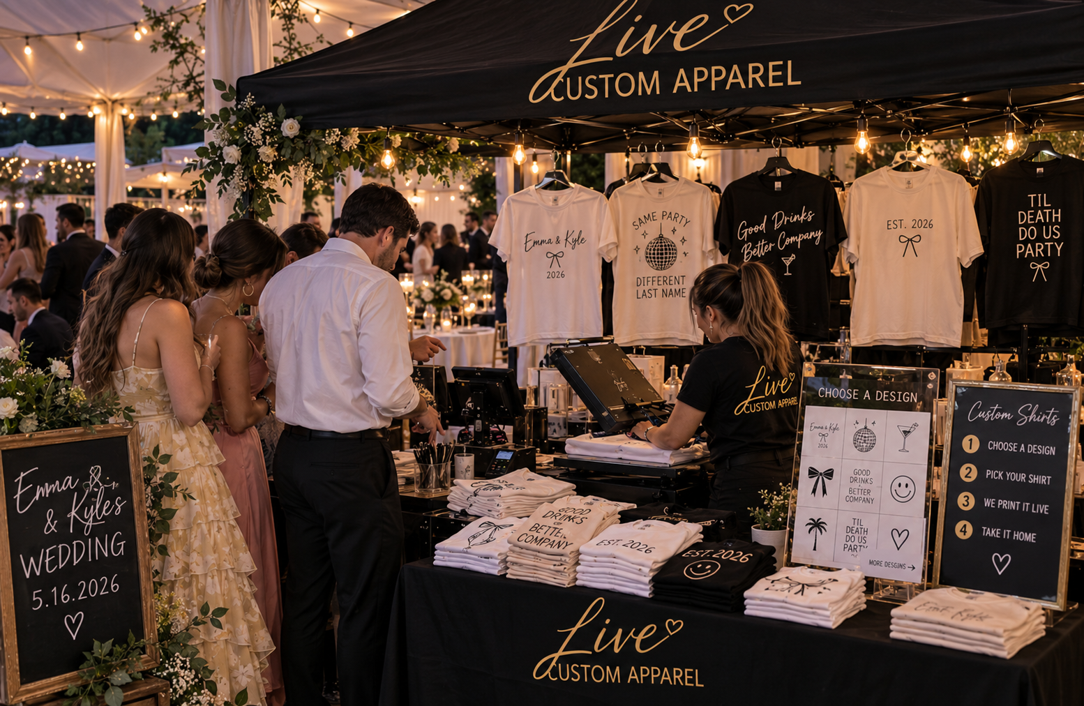 Wedding live printing